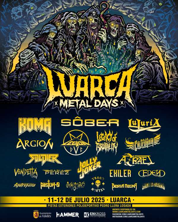 Actualizado el cartel del festival Luarca Metal Days 2025.