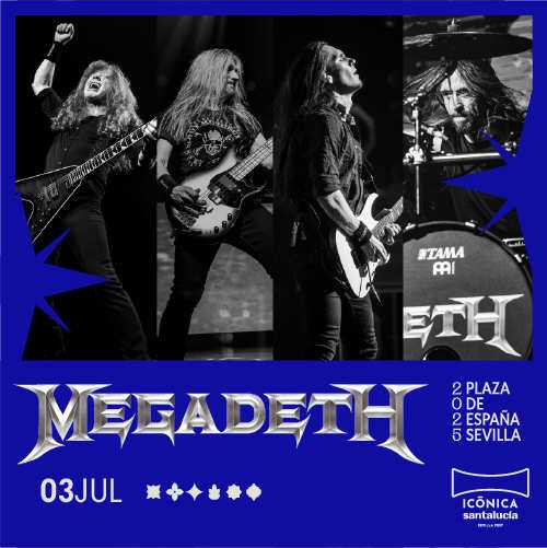 Megadeth en el Icónica Santalucía Sevilla Fest de Sevilla el 3 de julio