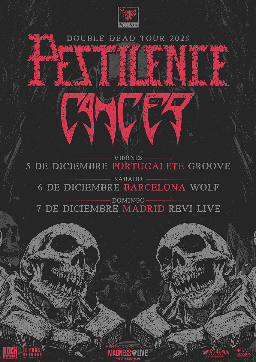 Gira conjunta por España de death metal/rock clásico con Pestilence y Cancer