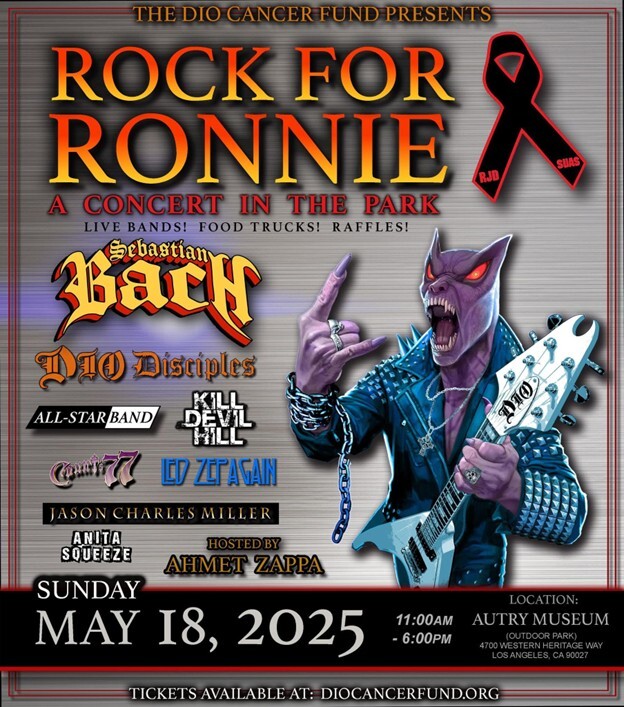 Recordatorio de la nueva edición del Rock for Ronnie en memoria de Dio