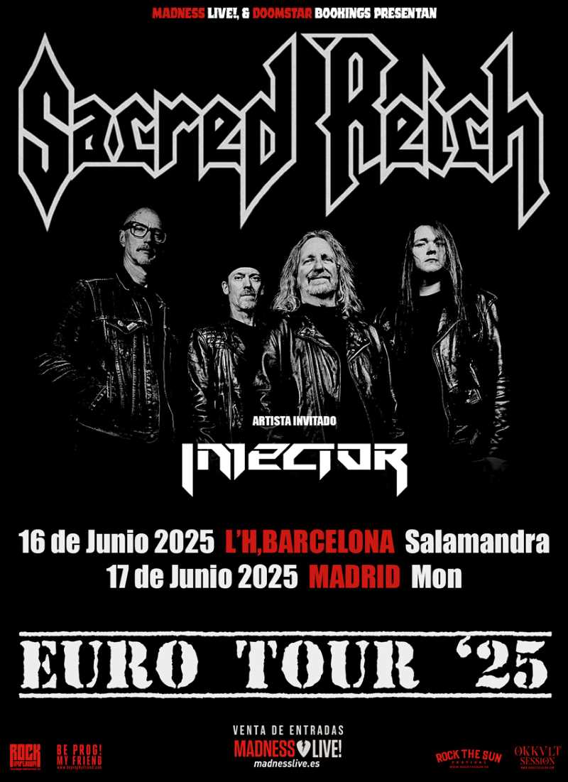 Sacred Reich en Barcelona y Madrid junto con Injector