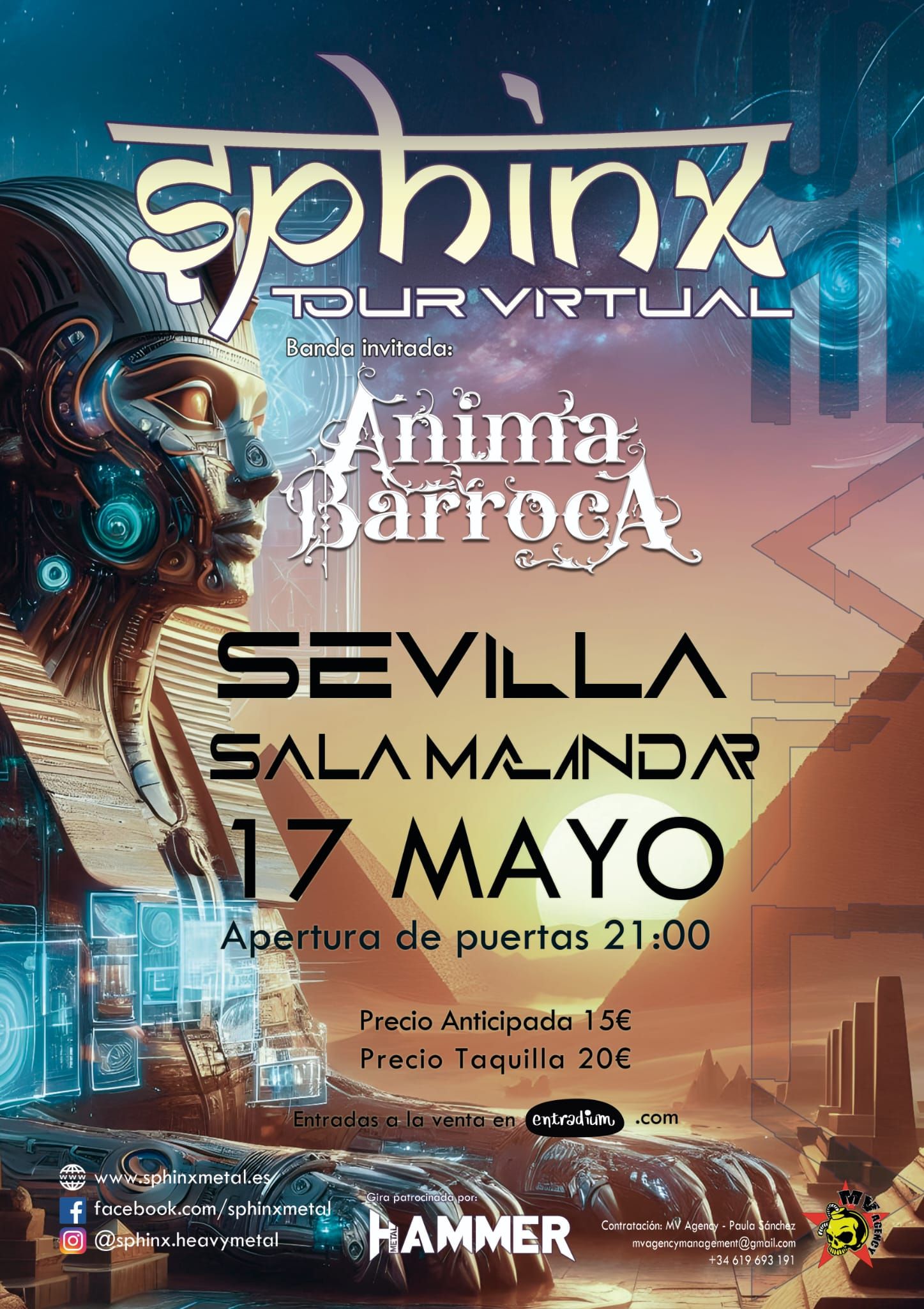 Concierto de Sphinx en la Sala Malandar de Sevilla este sábado 17 de mayo