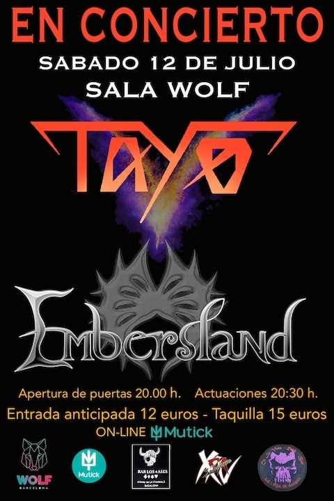 Tayo y Embersland el 12 de julio en Barcelona