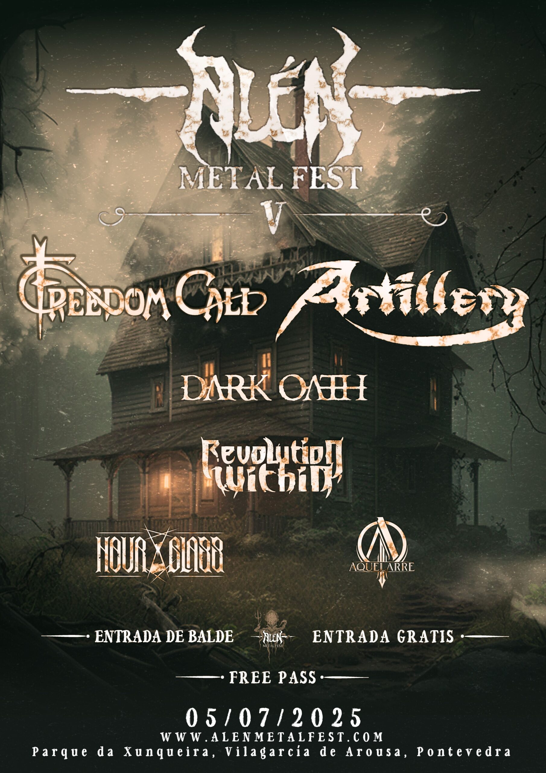 El próximo 5 de julio en la localidad de Vilagarcía de Arousa-Pontevedra, quinta edición del Alén Metal Fest