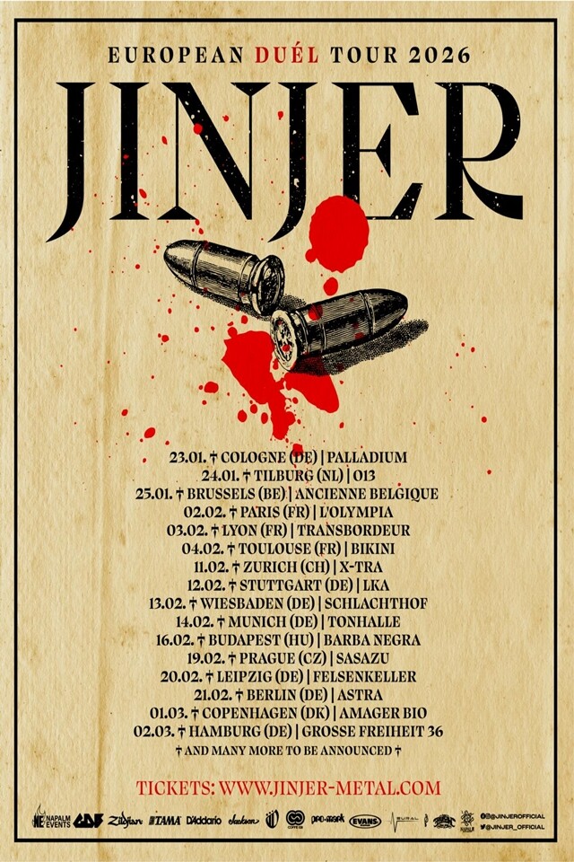 Los gigantes del metalcore Jinjner anuncian su gira europea «Duel Tour 2026»