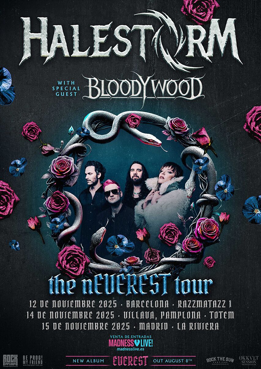 Halestorm y Bloodywood harán triple parada en España en el «The Neverest Tour»