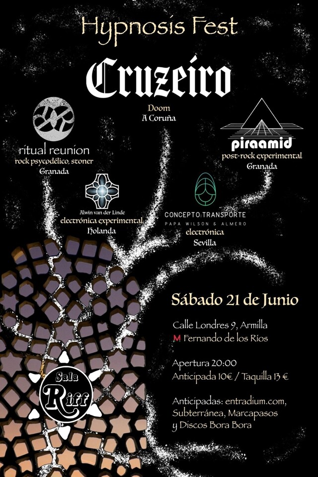Detalles del próximo Hypnosis Fest en la Sala Riff de Armilla (Granada)