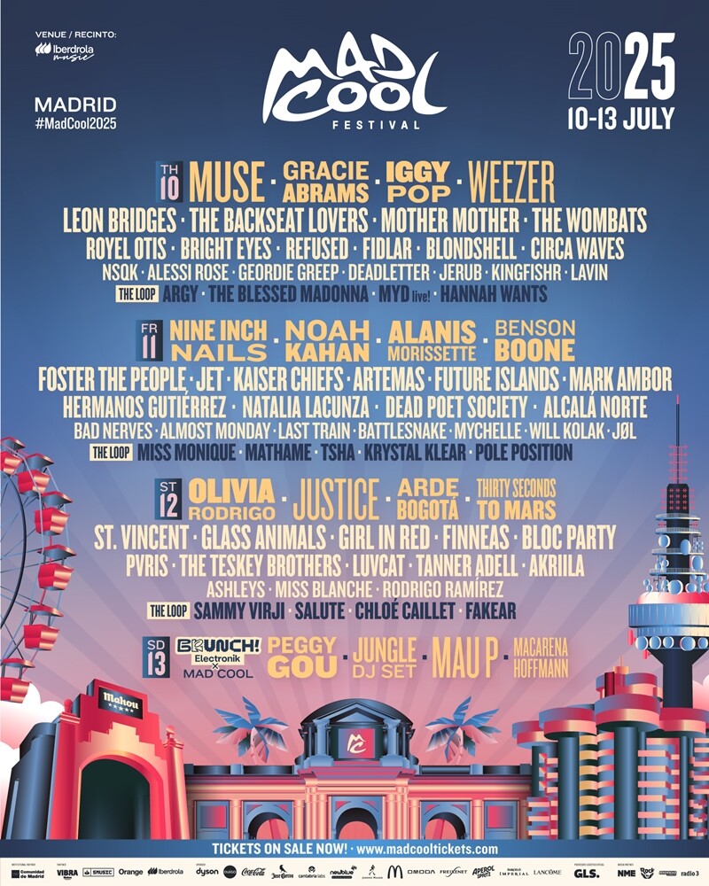 Nueva edición del Mad Cool Festival 2025 con un intenso cartel de artistas