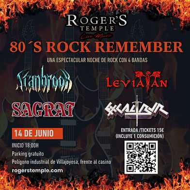 Concierto 80´s Rock Remember el 14 de junio en Villajoyosa (Alicante)