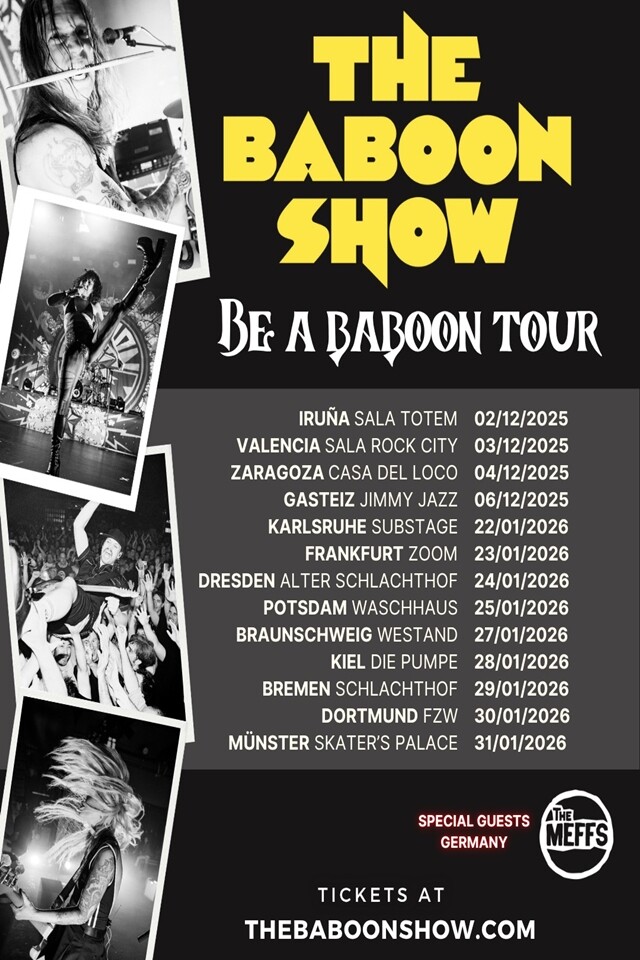 The Baboon Show hará un tour europeo que pasará por España