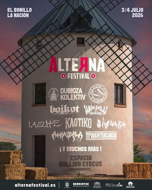 Avance del cartel del festival albaceteño Alterna 2026 en el Bonillo