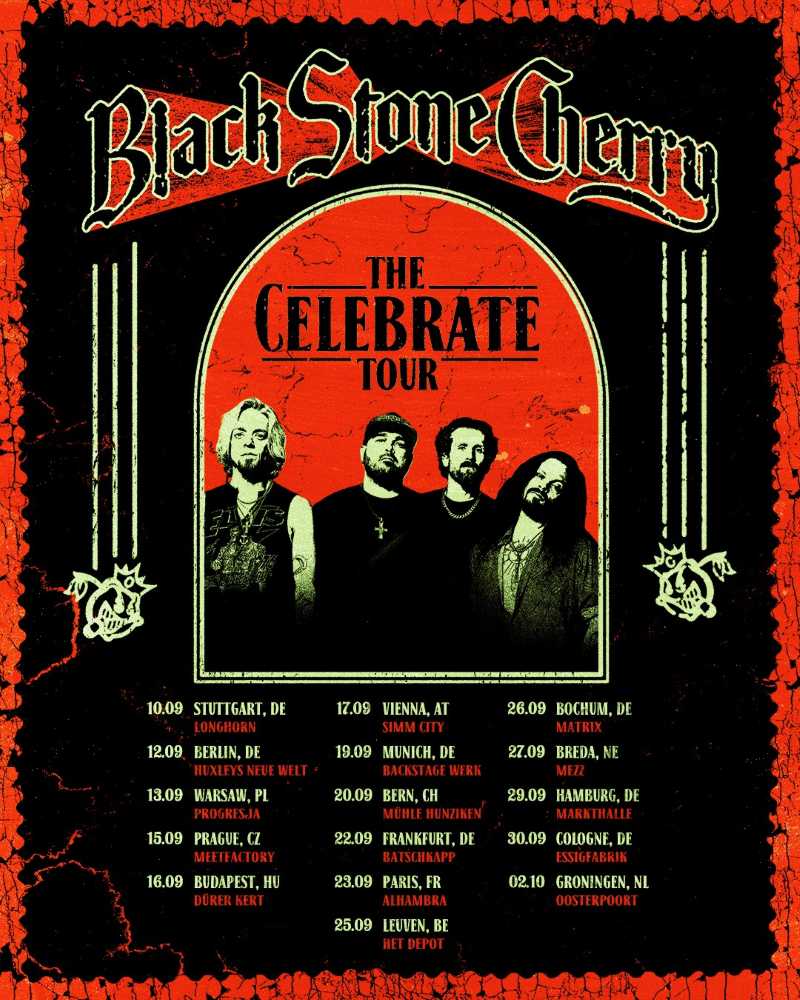 Arranca el “The Celebrate Tour” de Black Stone Cherry en Estados Unidos