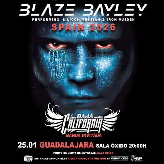 Blaze Bayley en la Sala Óxido de Guadalajara el 25 de enero de 2026
