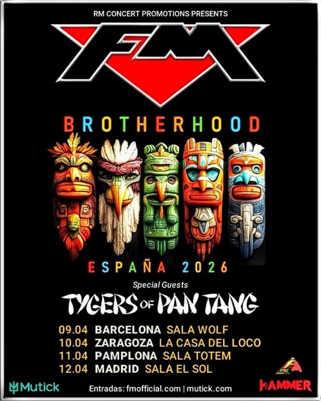 FM y Tygers of Pan Tang anuncian una gira por España de la mano de RM Concerts