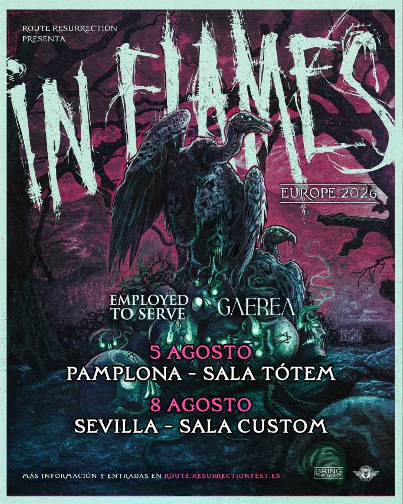 In Flames anuncian conciertos en Pamplona y Sevilla en el mes de agosto