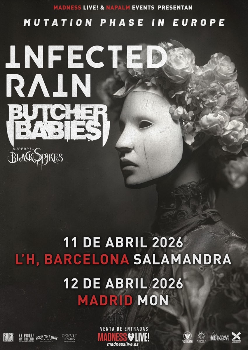 ¡Infected Rain estará en España con la excelsa compañía de Butcher Babies!