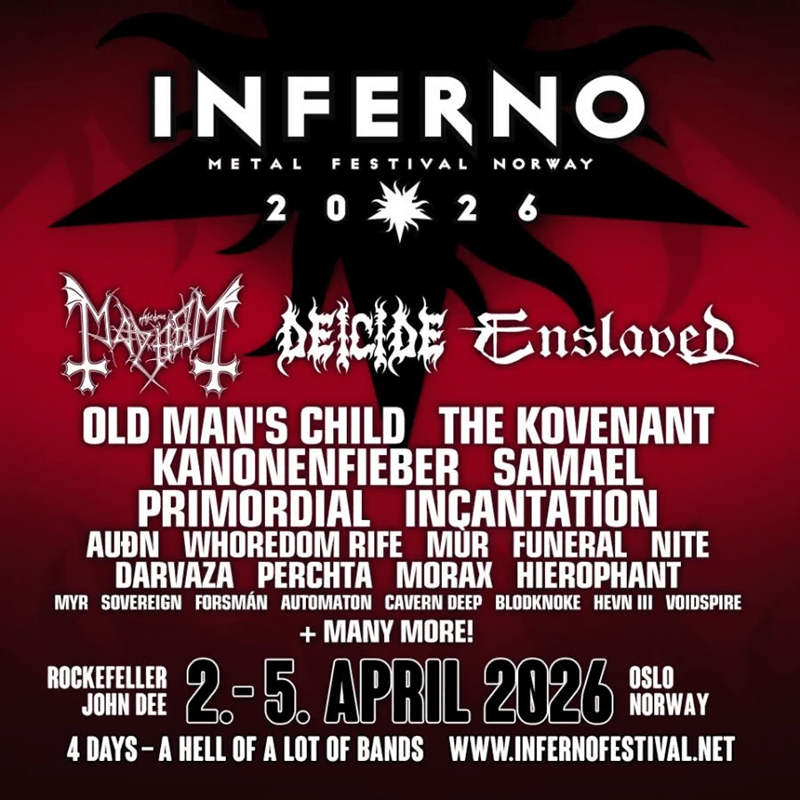 ¡Avance de bandas en el próximo Inferno Festival de Noruega!