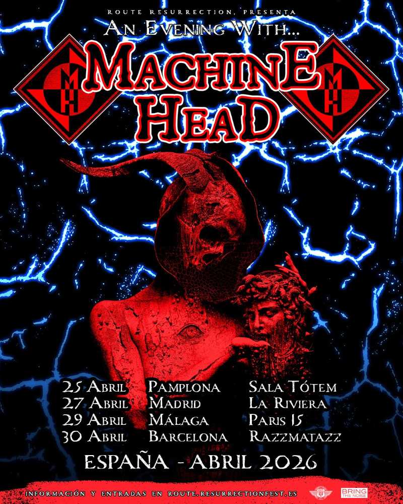 Machine Head confirma cuatro fechas de su Tour en España