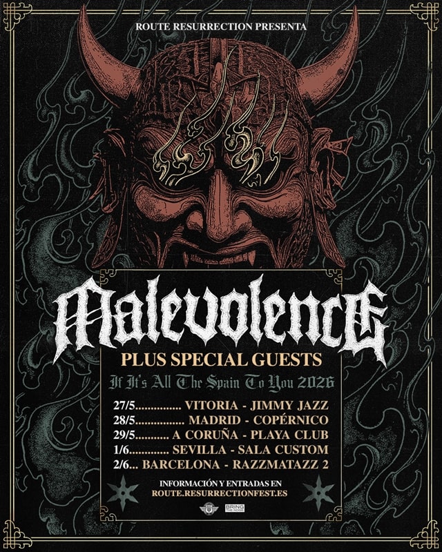 Malevolence nos visitarán en primavera con su gira “If It’s All The Spain In You”