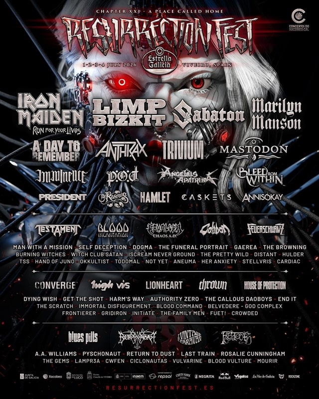 Resurrection Fest Estrella Galicia 2026 anuncia 64 nuevas bandas para una edición única, llegando a 81 nombres ya anunciados