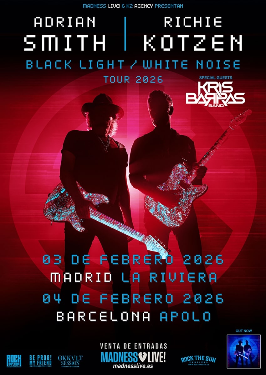 Nueva gira de Richie Kotzen por España en compañía de Adrian Smith
