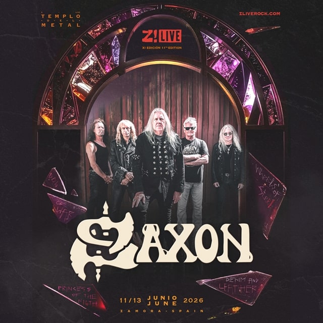 ¡El segundo cabeza de cartel en el Z! Live es Saxon y su legendario heavy metal/rock británico!