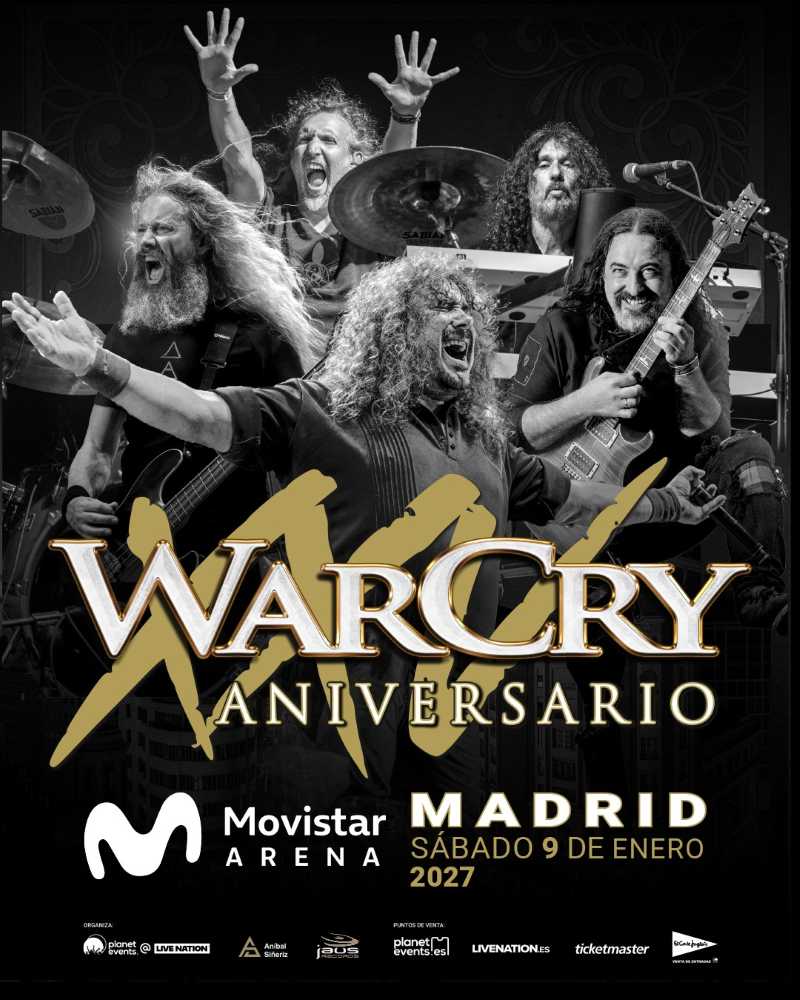 Warcry celebrará su XXV aniversario en concierto en Madrid el 9 de enero de 2027