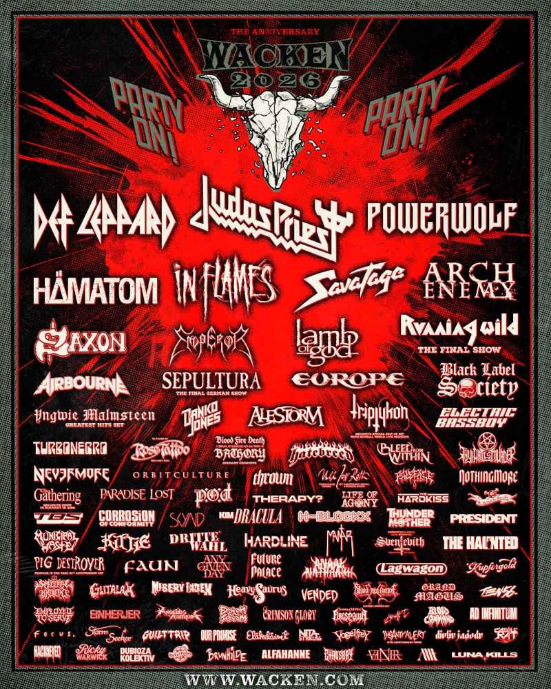 Wacken Open Air confirma 55 nuevas bandas para su edición 2026