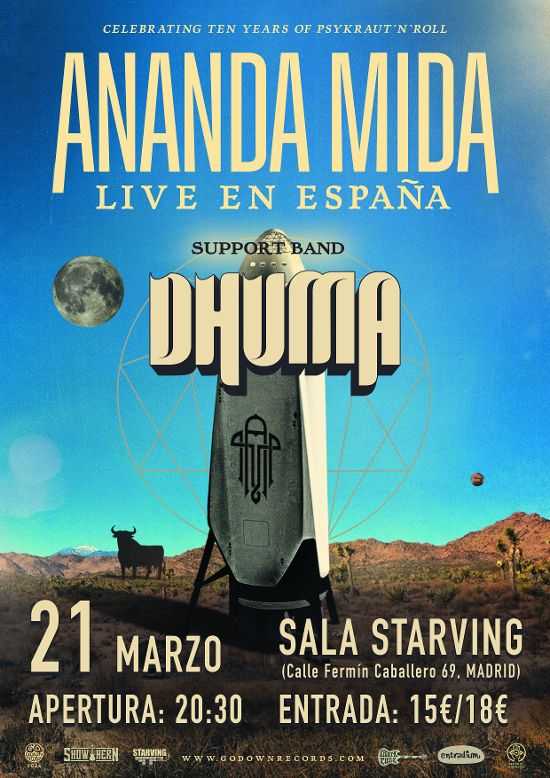 Los italianos Ananda Mida actuarán en Madrid el 21 de marzo