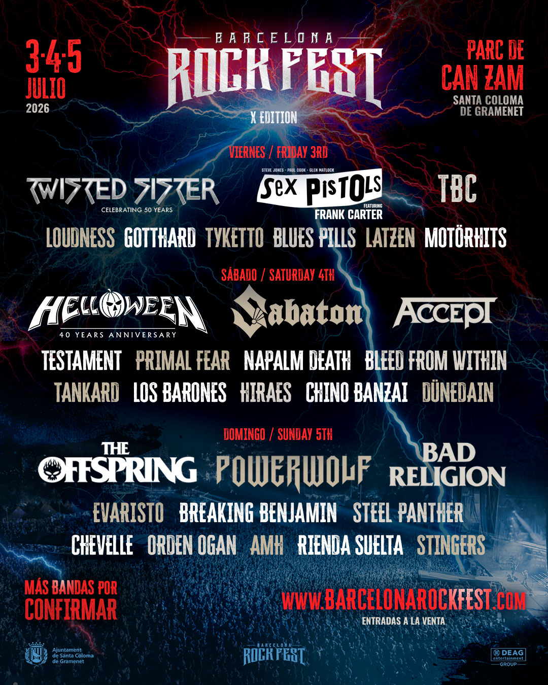 Sex Pistols confirmados en el Barcelona Rock Fest