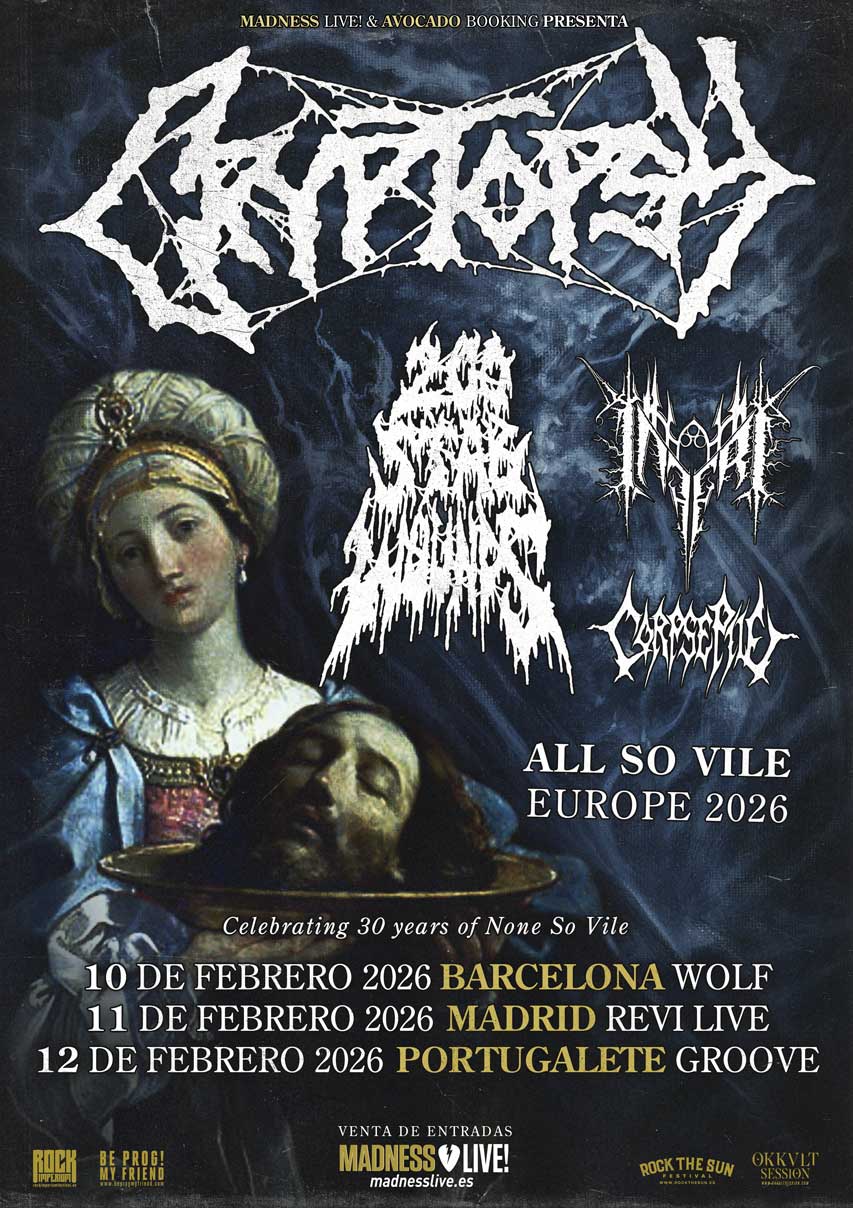 Cryptopsy celebrará los 30 años de su icónico «None So Vile» con tres fechas en España
