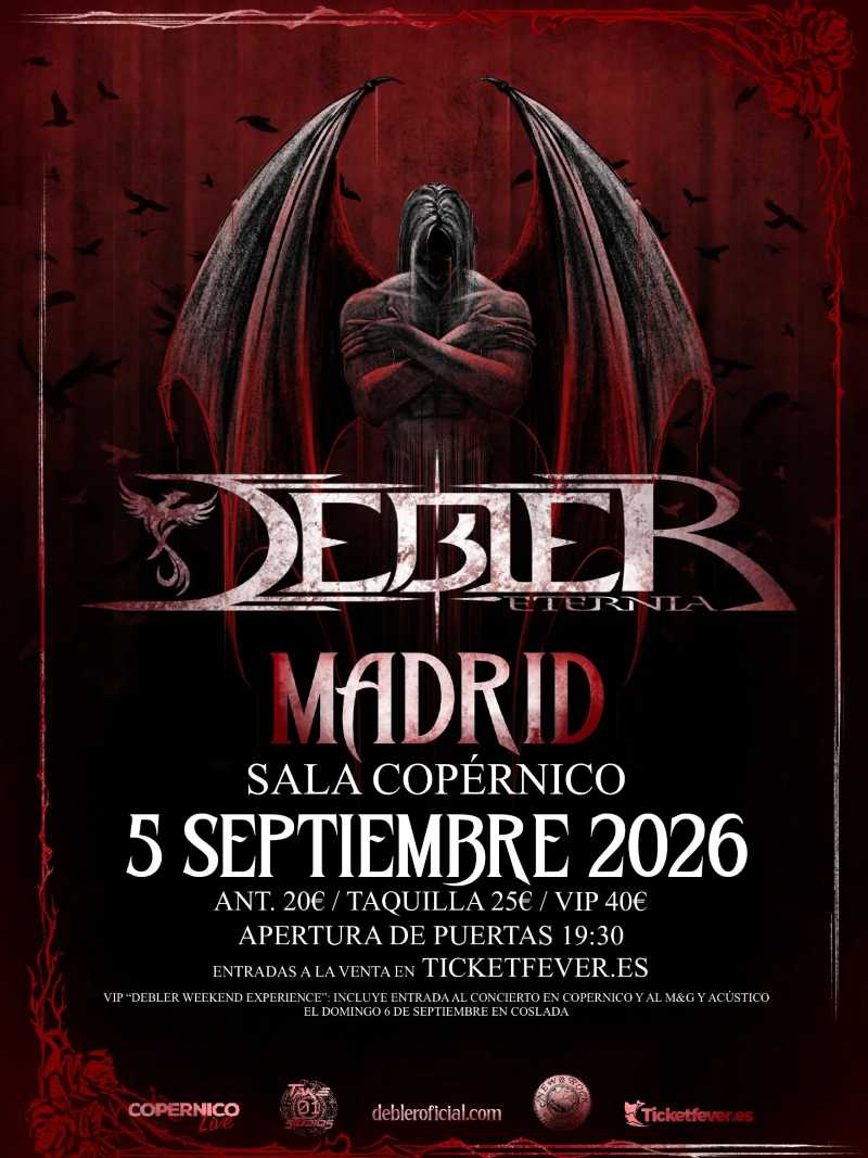 Debler Eternia vuelve a Madrid en concierto el 5 de septiembre