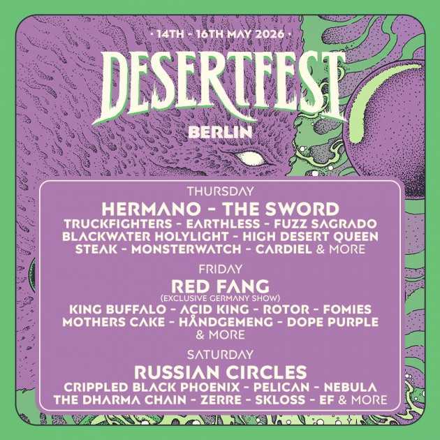 Red Fang entre los grupos confirmados al Desertfest Berlin 2026