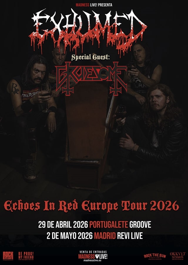 Doblete de brutal death metal/rock con Exhumed y Gruesome en España