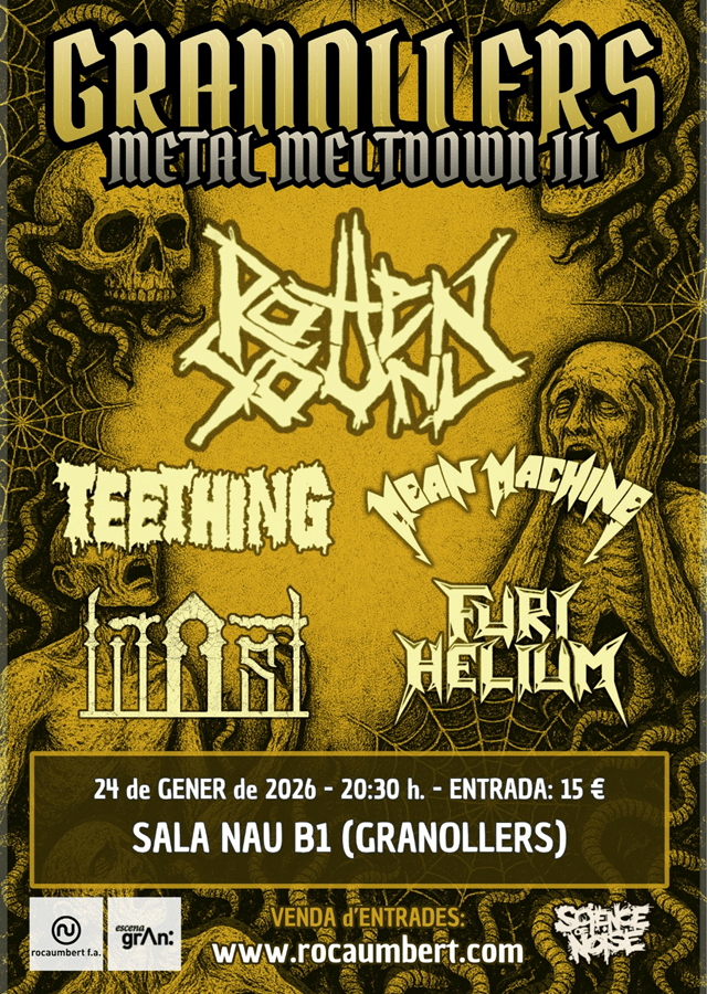 Nueva edición del Granollers Metal Meltdown con la banda Rotten Sound al frente