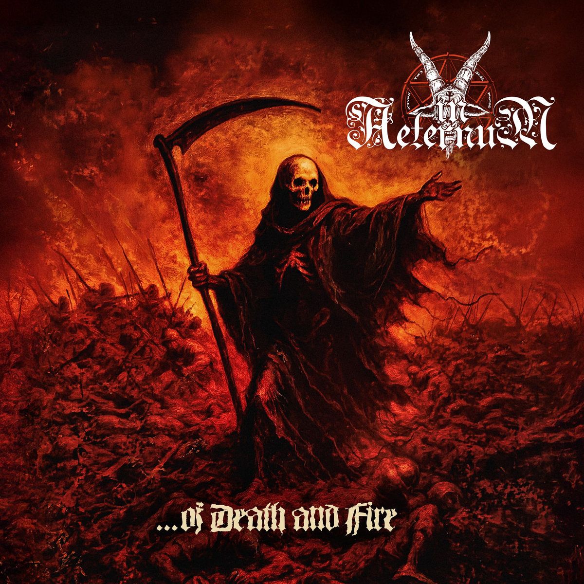 Veinte años después de su último álbum, «Dawn of a New Aeon», la banda sueca de black death metal In Aeternum lanzará un nuevo álbum de estudio, titulado «…of Death and Fire»