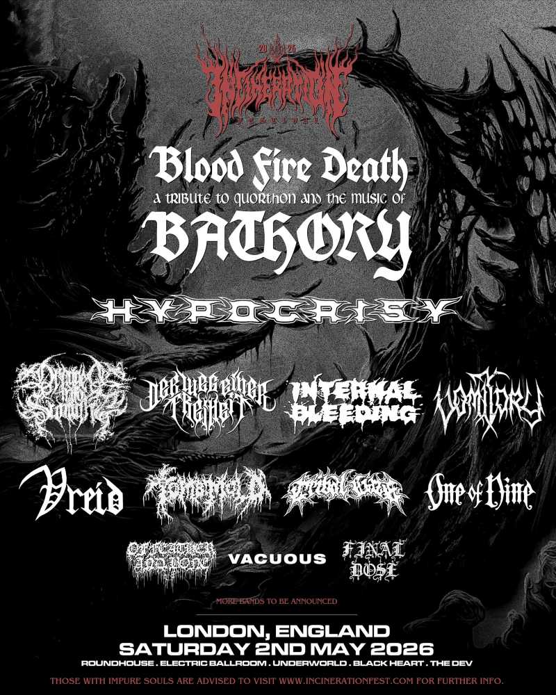 El Incineration festival 2026 de Londres comienza a anunciar bandas