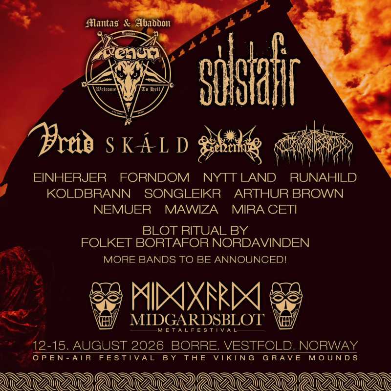 Avance del grupos confirmados al Midgardsblot Metal Festival 2026 de Noruega