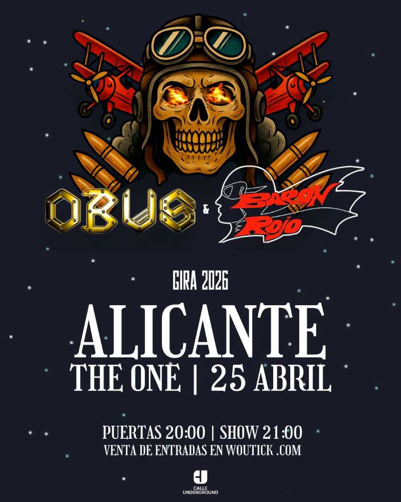 Obús y Barón Rojo juntos en Alicante el próximo 25 de abril