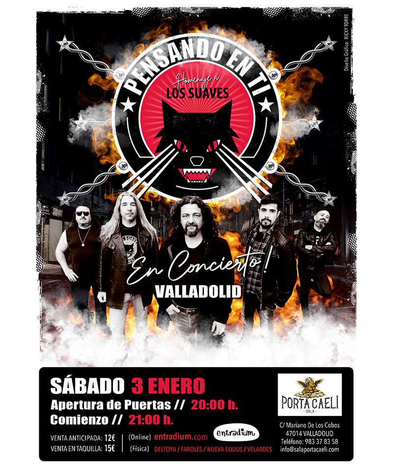 Pensando en Ti, tributo de Los Suaves en Valladolid el 3 de enero
