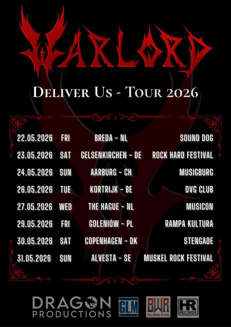 Warlord presenta su tour europeo “Deliver Us – Tour 2026”