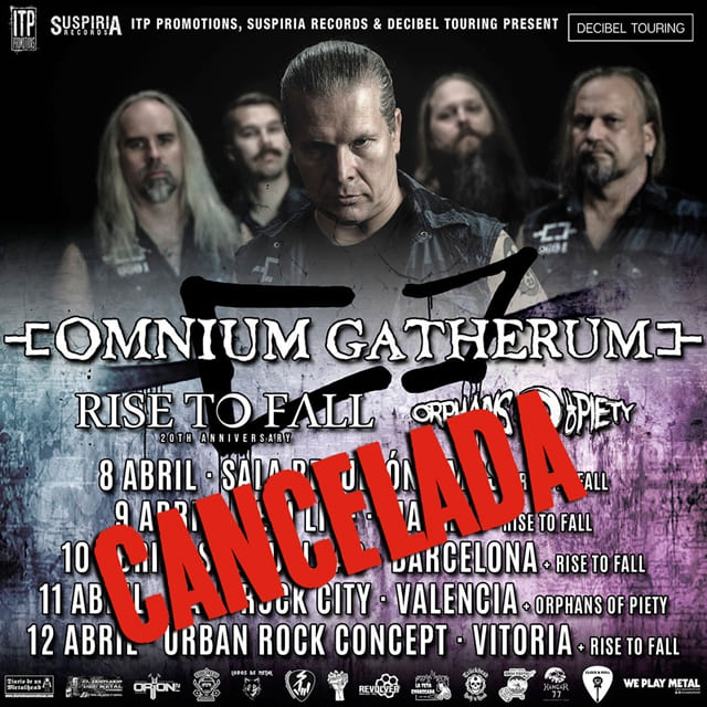 Cancelación de la gira ibérica de Omnium Gatherum por problemas de salud de su cantante