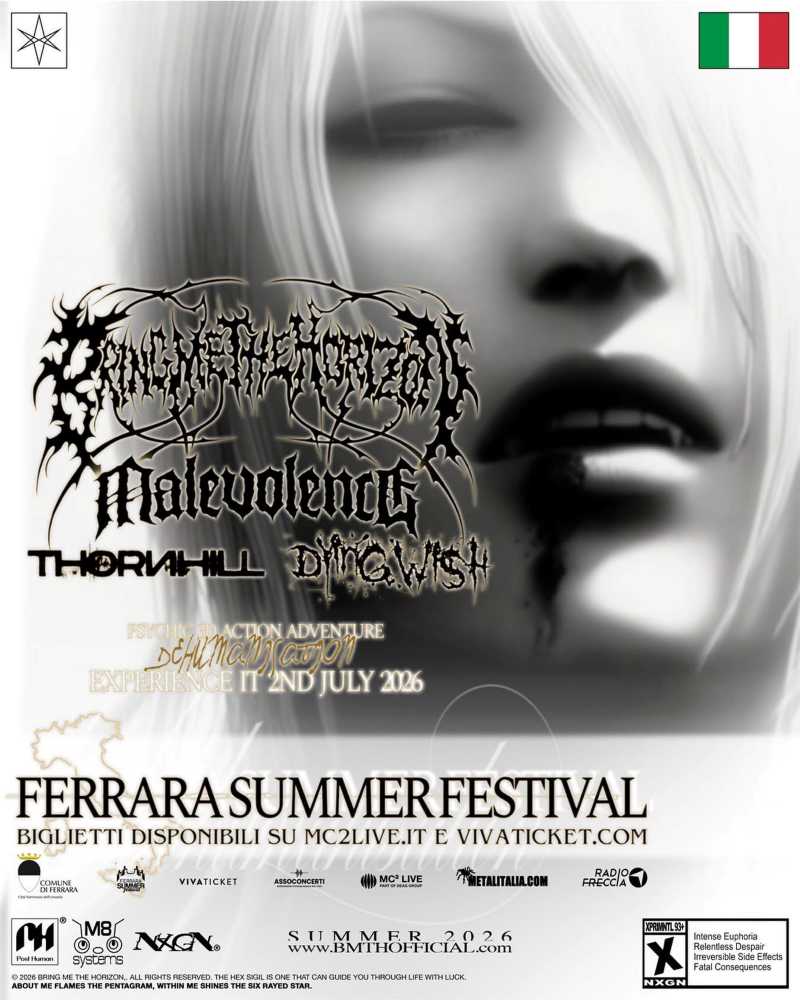 Bring Me The Horizon en uno de los días del Ferrara Summer Festival de Italia