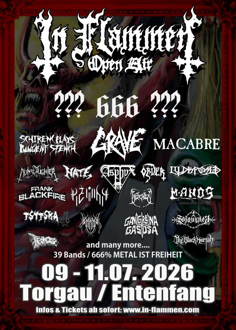 Bandas confirmadas para el In Flammen Open Air 2026 de Alemanía