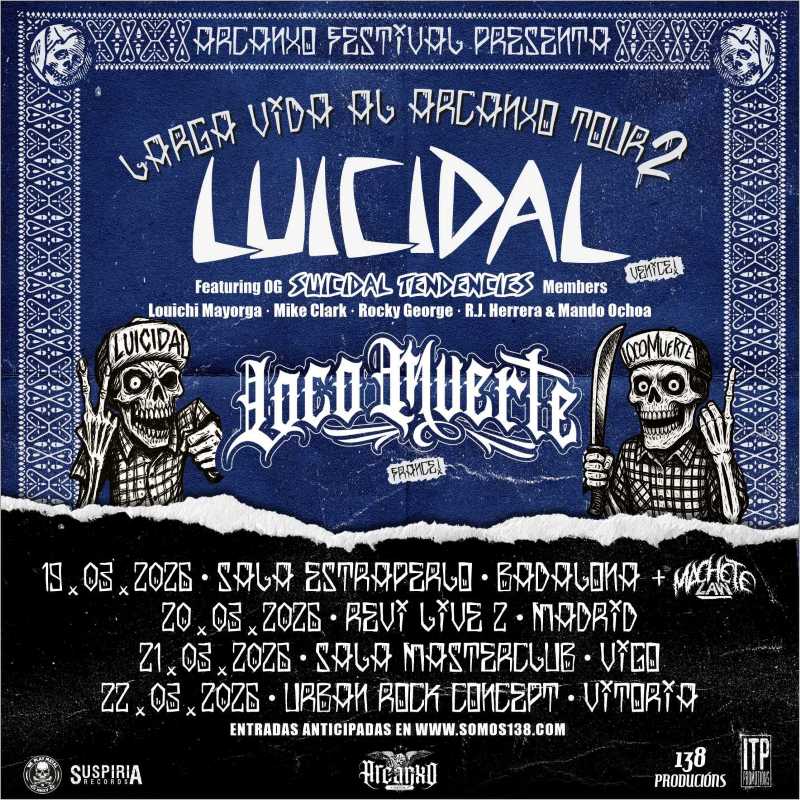 Gira de Luicidal presentando el Arcanxo Festival 2026