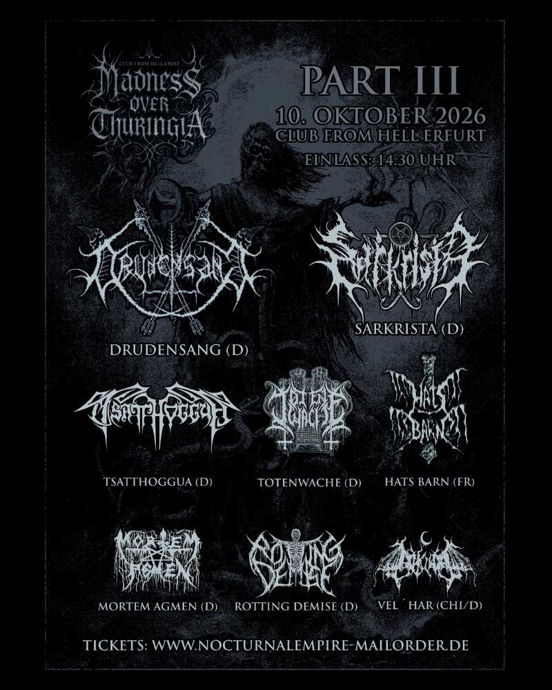 El 10 de octubre Madness Over Thuringia Part III en Erfurt (Alemania)