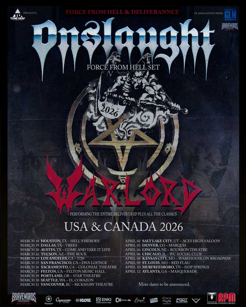 Onslaught presenta su tour americano con Warlord interpretando sus clásicos
