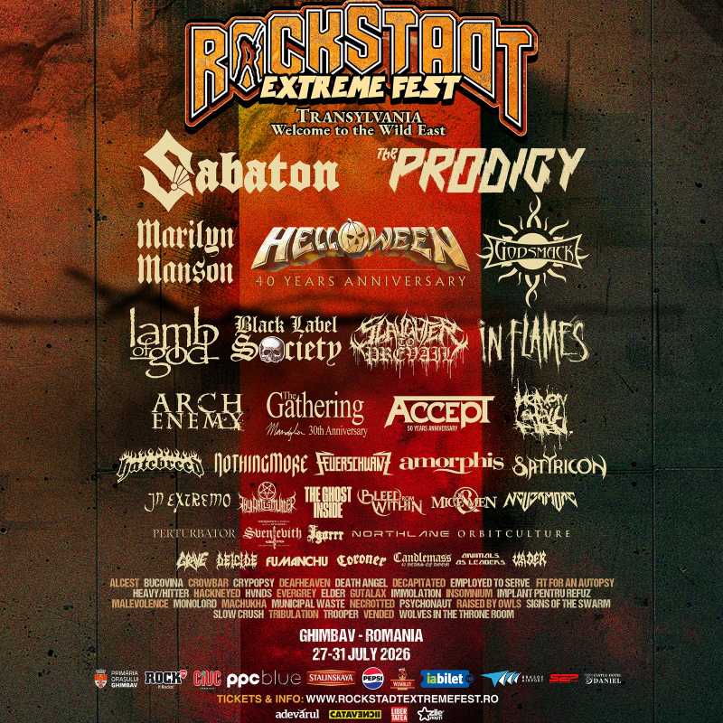 El Rockstadt Extreme Fest 2026 de Transylvania en Rumania presenta su próxima edición