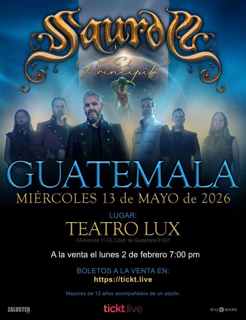 «El Principito» tour de Saurom el 13 de mayo en Guatemala