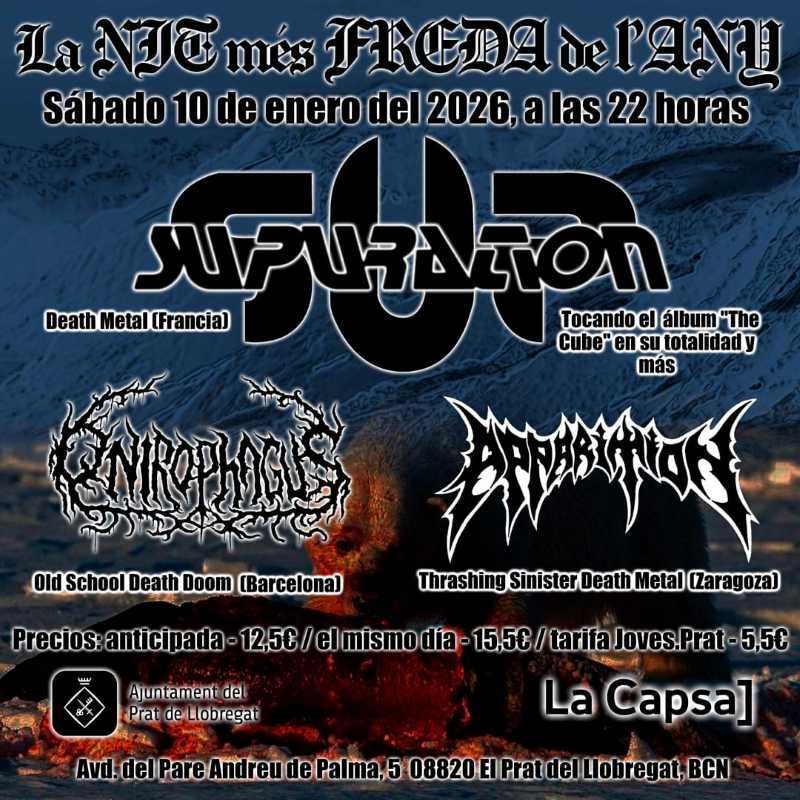 Los franceses Supuration en Barcelona este sábado 10 de enero